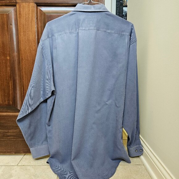 Roberto Villini Men's Dress Shirt, Gray/Blue, Sz XL - Picture 7 of 11